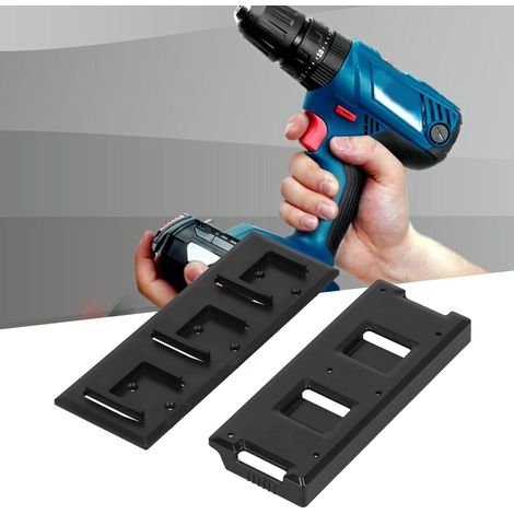 Ensemble porte-batterie triple + base triple pour outils électriques, compatible avec les outils et batteries Makita/Bosch 14,4 V/18 V. (1/5)