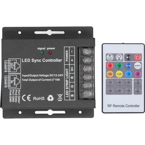 Variateur LED RGB avec Télécommande 24 Touches pour Ruban LED 12V-24V (1/5)