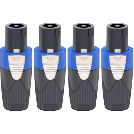 4 pcs connecteurs speakon,adaptés aux nl4fx speakon prise connecteurs câbles speakon,convertisseur 4 broches femelle vers nl4fc mâle,prise nl2fx 4 pôles pour haut-parleurs powercon twist lock