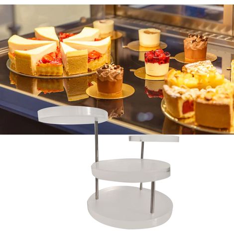 Présentoir à bijoux rond à plusieurs niveaux, présentoir à bagues, support à gâteaux et desserts, étagères décoratives pour fêtes, 3 niveaux transparents (1/5)
