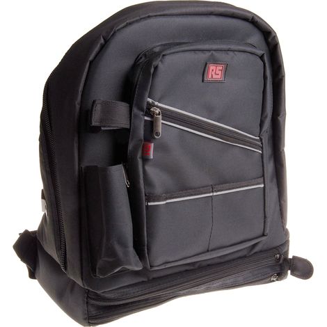 Rs Pro – Sac à dos à bandoulière polyester 340mm x 220mm x 410mm – Étanche et résistant – Pour transport d'outils et équipements (1/3)