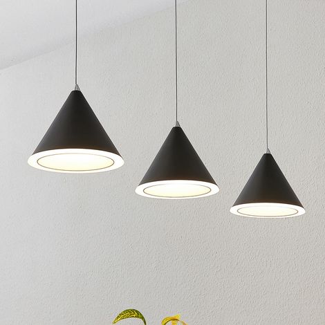 [NEUWERTIG] Lucande Livan Led Hängeleuchte Lampe Leuchte Hängelampe A++ 8 W Schwarz 3 Fl. Led B-Ware (1/2)