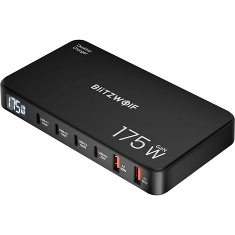 Blitzwolf BW-S30 6-in-1 Ladestation 4xUSB-C + 2xUSB 175W (1/5)