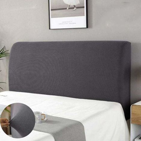 Housse tete de lit,Housse de protection de tête de lit Housse De Tête De Lit Lavable Anti-poussière Pack complet 360 ° Gris 180 cm Convient pour une tête de lit 170-190 cm - -INHHUB (1/5)