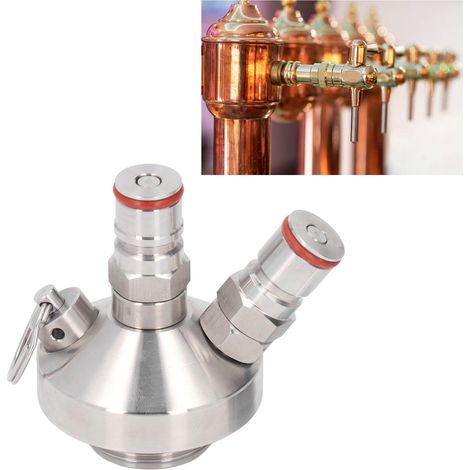 Mini-Fasszapfanlage aus Edelstahl mit doppelter Kugelsperre, Mini-Fass-Bierzapfanlage aus Edelstahl (1/5)