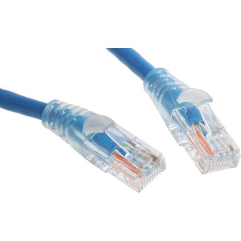 Câble Ethernet cat 5e Avec connecteur gaine PVC Bleu / , U/UTP, 1m ( Prix pour 1 )