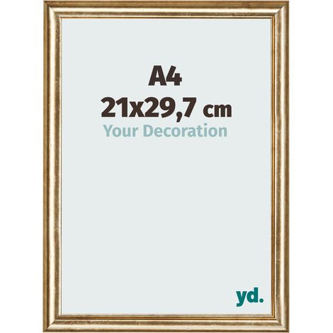 yd. - Cadre photo A4 21x29.7 - Or Antique - MDF - Lazio