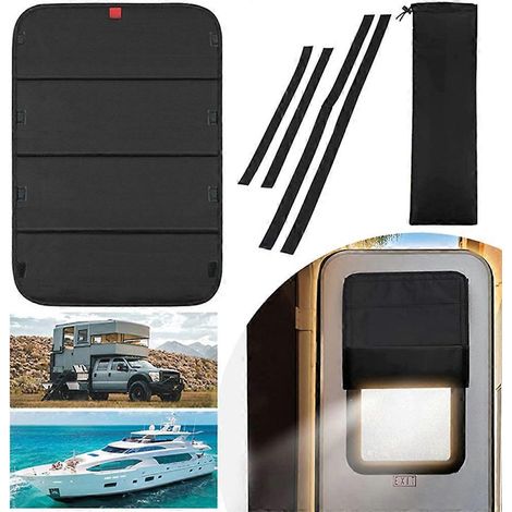Pare-soleil imperméable en tissu Oxford pour porte ou fenêtre de camping-car, idéal pour les voyages. (1/4)
