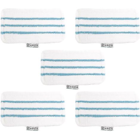 AURA Lot de 5 lingettes en microfibre lavables pour balai vapeur Black&Decker, housse de rechange compatible avec le modèle FSM1 (1/5)