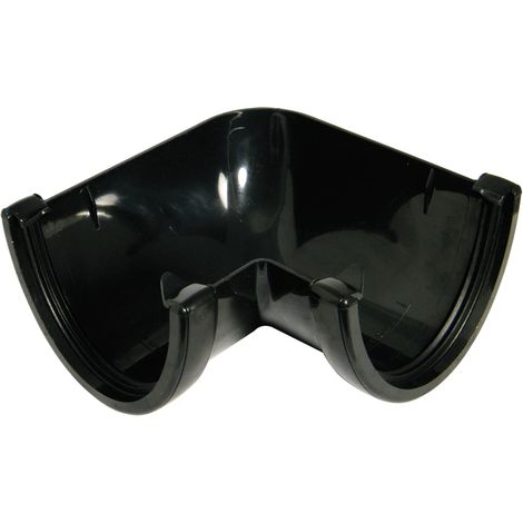 FloPlast Hi-Cap 90 Degree Gutter Angle - Durable Black
