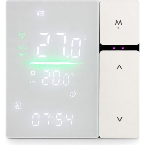 Thermostat SDM5 blanc pour chauffage hydraulique ou chaudière, commande 3 A, sans Wi-Fi (1/5)