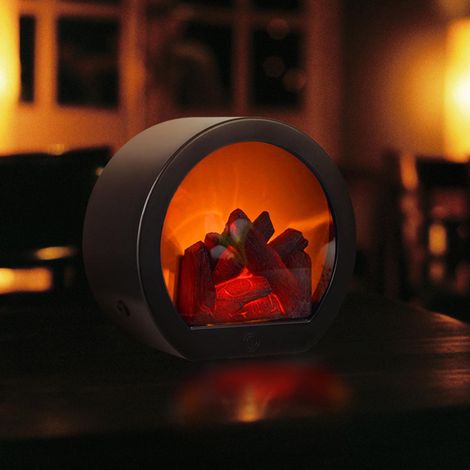 Mini lanterne decorative per caminetti, lanterne decorative per caminetti, lanterne decorative per caminetti, lanterna LED portatile senza fiamma, piccolo camino artificiale per Natale (1/4)
