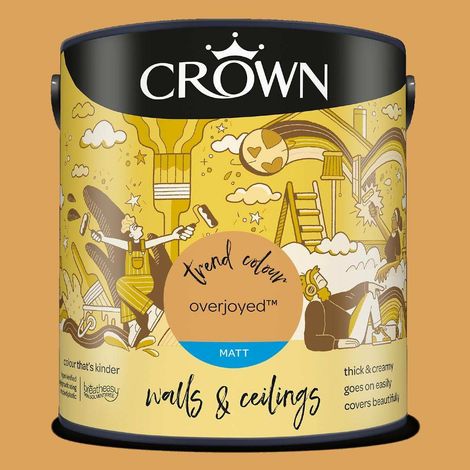 CROWN WALLS AND CEILINGS MATT OVERJOYED 2.5L