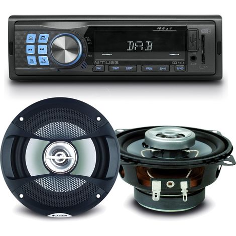 Pack sono voiture Autoradio Muse M-199 DAB 160 Watts + 2 haut parleurs 10cm 80W