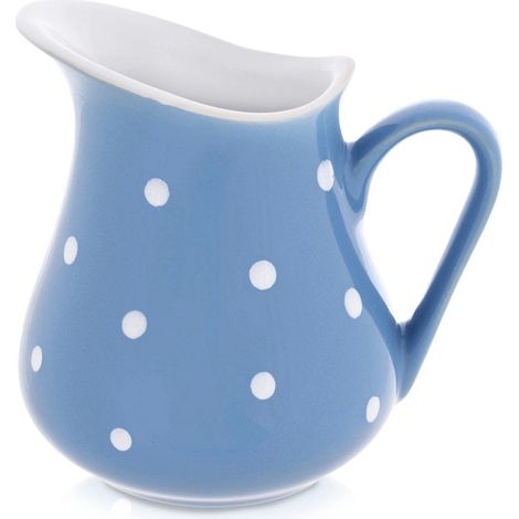 Ceramic Blue Jug with Polka Dots, 480 ml (1/5)