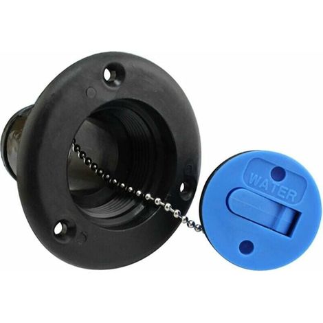 Bouchon de réservoir d'eau pour camping-car, réservoir d'eau de remplissage pour trappe de remplissage d'eau douce de 1,27 cm pour camping-car, remorque, caravane, 38 mm/noir (1/5)