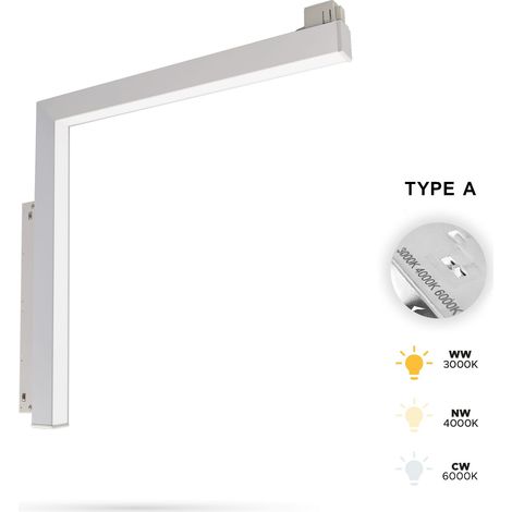 Ultron 16W 3CCT Vertikaler weißer LED-Linearstrahler für SMART TRACK Magnetschienen 48VDC (1/5)