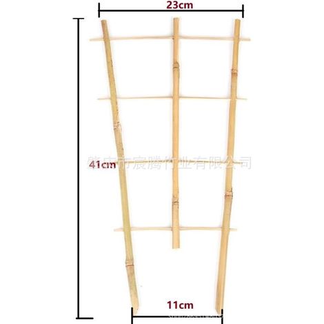 Lot de 6 - Échelles En Bambou - Échelle De Soutien Pour Fleurs - Support Pour Plantes De Jardin En Bambou - Treillis En Forme De V (1/5)