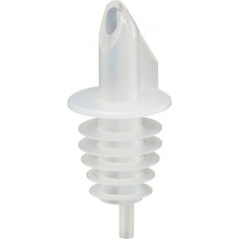 Ausgießer BILLY en plastique transparent pour bouteilles de 0,5 à 1,5 L avec 5 lamelles, idéal pour un versement précis des boissons en bar, restaurant ou à domicile, léger 6g dimensions 35x35x75mm