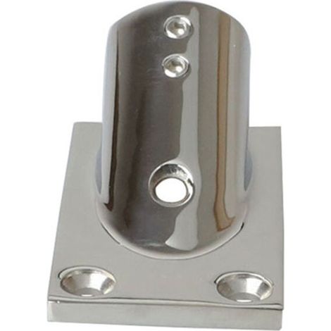 Embase d'accoudoir en acier inoxydable moulé 316, angle de 30°, tube à fond carré de 22/25 mm, accessoires de quincaillerie pour yachts et bateaux. Embase en acier inoxydable moulé de précision, angle