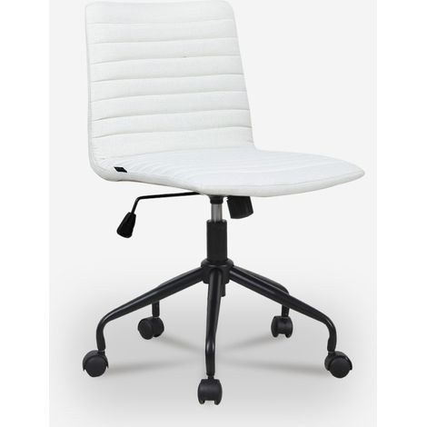 Sedia ufficio design regolabile ergonomica tessuto bianco Zolder Light