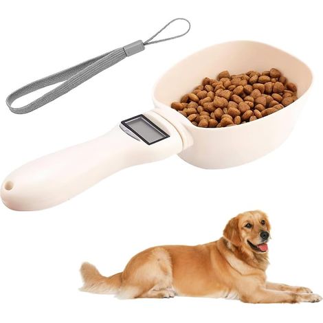 Cuillère à Mesurer pour Chien, Cuillère de Mesure Électronique avec Écran LCD, Cuillère de mesure de nourriture pour animaux, Cuillère de Mesure Numérique de Cuisine pour Chien et Chat (1/4)