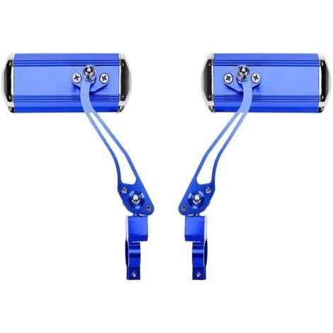 Rétroviseurs de guidon de vélo de montagne (bleu), moto, conversion de vélo, miroirs en aluminium, réflecteurs de sécurité (1/5)