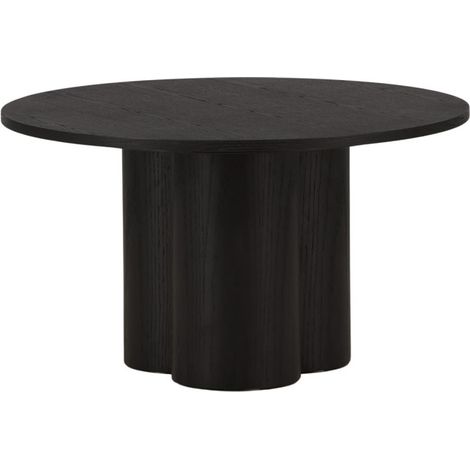 Table Basse Ronde "Olivia" 80cm Noir (1/5)
