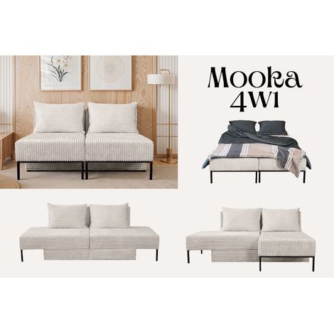 Liegestuhl ,Sofa mit schlaffunktion, Ecksofa, Betten, MOOKA 4in1-Multifunktions-System, stoff Velo (1/5)