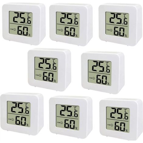 Mini LCD Thermometer, Indoor Digital Thermometer Hygrometer, Temperature and Humidity Meter - 454515MM - 8pcs (1/4)