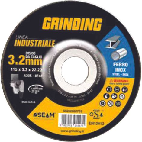 DISCHI DA TAGLIO PER FERRO/INOX Ø MM.230 LINEA INDUSTRIALE- - ø mm.230x3,2 foro 22,2 da taglio per ferro/inox - 20 pezzi GRINDING
