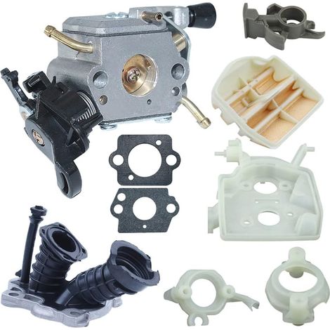 Kit de réparation du filtre à air du carburateur et du collecteur d'admission pour Husqvarna 445 450 445E 506450401 544080803 544082301 (1/5)