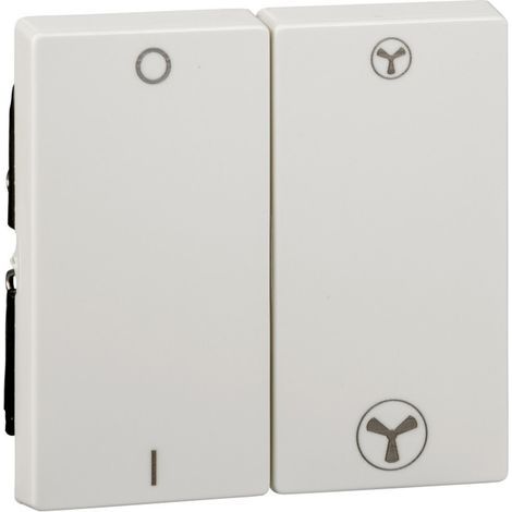 Schneider – Enjoliveur interrupteur VMC M-Plan Blanc – Bouton d'arrêt d'urgence composable – Pour espaces confinés – Installation facile