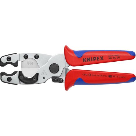 KNIPEX 90 25 20 Rohrschneider für Verbund- und Schutzrohre mit Mehrkomponenten-Hüllen verchromt 210 mm