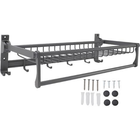 Faltbarer Handtuchhalter, rostfreier Halter aus Aluminium der Luft- und Raumfahrtindustrie, einfache Montage, Wandregal für Badezimmer und Toilette. (1/5)