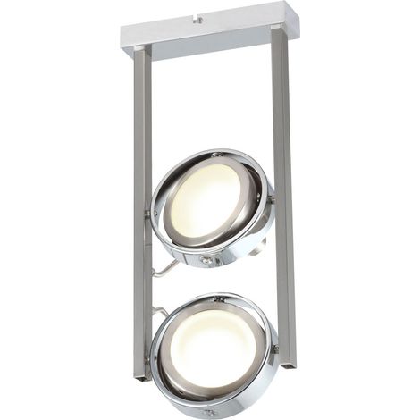 Plafonnier LED pour salon, éclairage spot, lampe chromée réglable (1/2)
