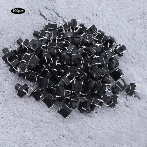 100 Stück Mini-Mikro-Berührungsschalter 6x6x7mm für elektronisches Zubehör (1/5)