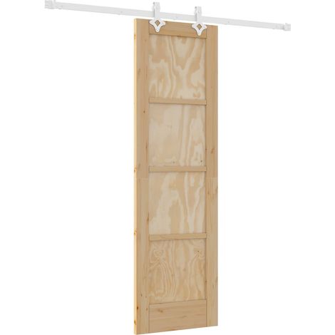 Maison Exclusive - Schiebetür Natürlich und Weiß 61 x 198,5 cm