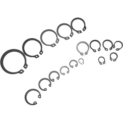 225-teiliger C-Clip-Satz, geschwärzt, Kohlenstoffstahl, perforierte Achssicherungsringe (1/5)
