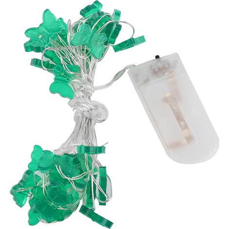 Guirlande lumineuse papillon à 30 LED, 30 LED, pour décoration de chambre, mariage, Noël (blanc chaud) (1/5)
