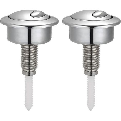 Lot de 2 boutons poussoirs à double chasse d'eau pour réservoir de toilettes - compatible Siamp Optima 49, Twyford et Vitra (1/4)