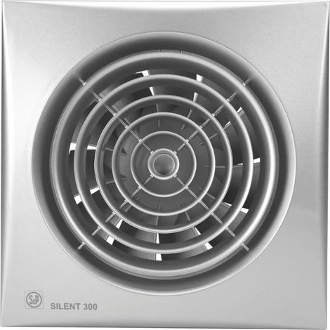 Aérateur 280 m3/h façade silver clapet anti-retour D.150mm S&P 400008