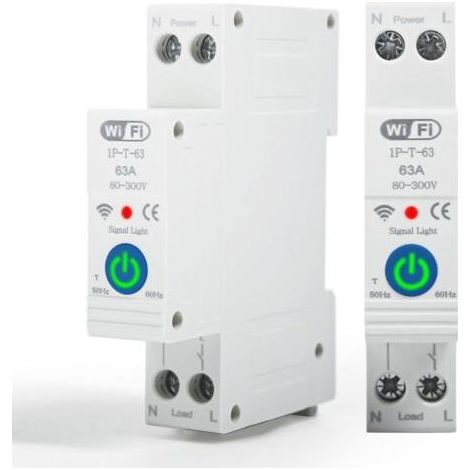 Disjoncteur Wifi Commutateur, 63A Interrupteur Connecté avec Commande Vocale Minuterie Interrupteur à Télécommande Compatible avec Alexa et Google Assistant TUYA APP (1/5)