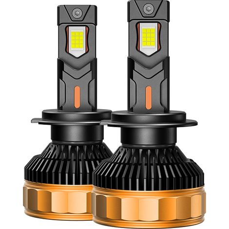 Ampoule LED Phare 300W H1 H7 33000 Lumens 12V, CSP5080 Blanc 6000K-6500K, Plug & Play Culot d’Origine, Installation Sans Modification, Durée 50000 Heures (1/5)