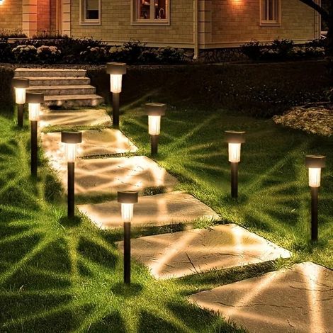 Wasserdichte, dekorative Solarleuchte für den Außenbereich, geeignet für Garten und Rasen, schwarz (1/4)