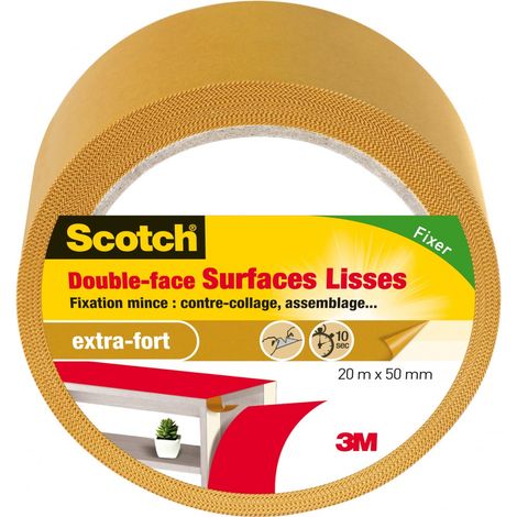Doppelseitige Kleberolle für glatte Oberflächen SCOTCH L.20 M x B.50 mm SCOTCH