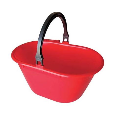 CESTA RACCOLTA OVALE MANICO FISSO ICS - PPL ROSSO LT 20- 5 pezzi