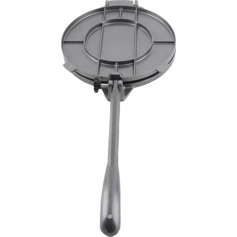 Tortillapresse aus Aluminiumlegierung, manuelles Presswerkzeug zur Herstellung von Pizza-Fladenbroten, 20 cm, schwarz. (1/5)