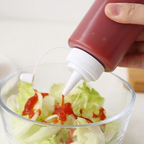 20 Bouteilles De Sauce En Plastique (360 Ml), Pots De Sauce Presser, Bouteilles Presser Pour Condiments, Pots De Stockage De Condiments Transpar (1/5)