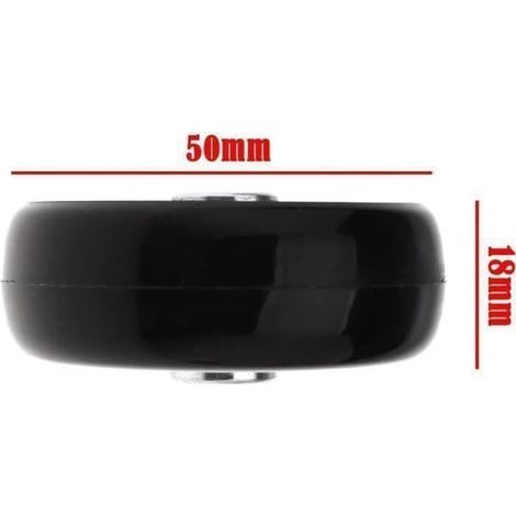 Hjul - Universel - 50mm - Gummi - Snurrhjul - 2-pack